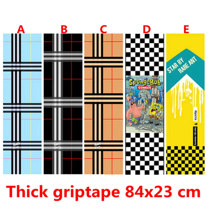 Thick waterproof skate board griptape with air holes 84 cm length 84x23 cm