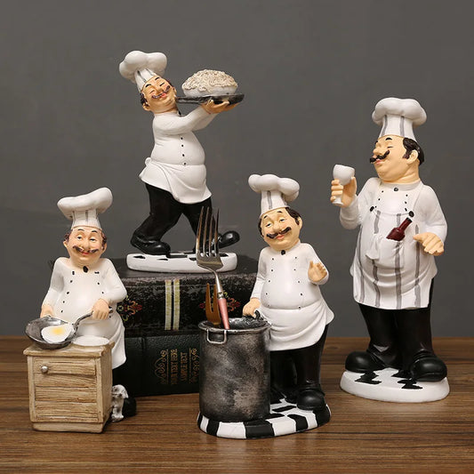 Chef Decoration Home Decor Interior Food Coffee Shop Sculptures and Statuettes Figures Ornaments Statue Decorations Figurine
