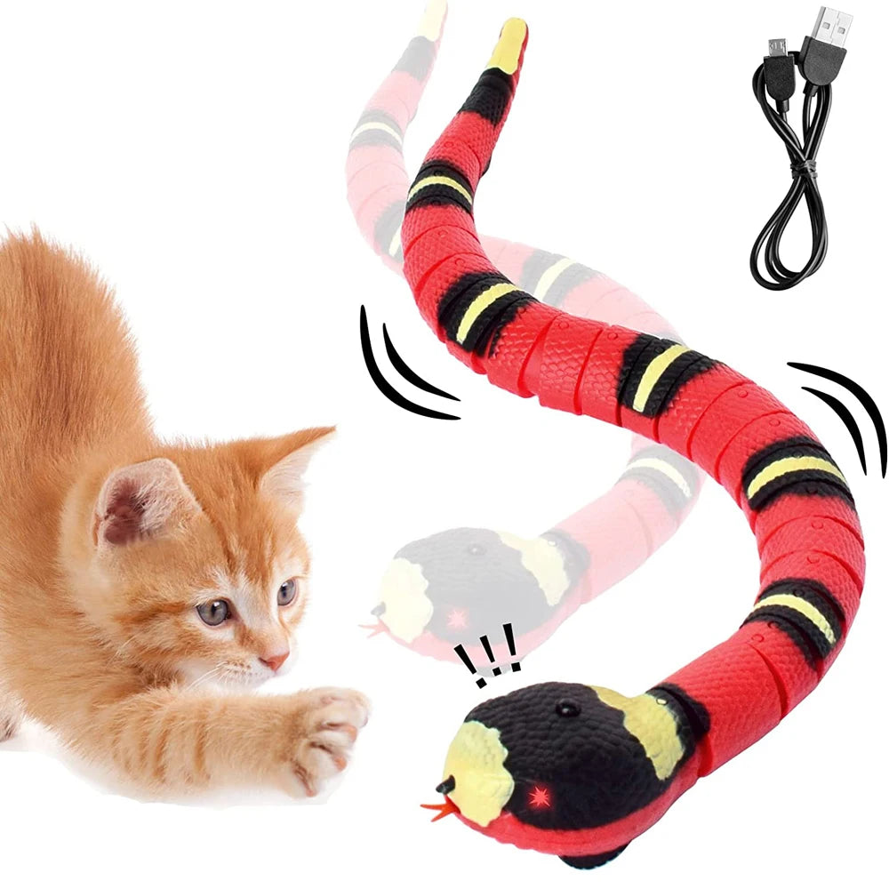 Interactive Toys Smart Sensing Snake Tease Toys Automatic Cat Toys Eletronic Snake For Cats Dogs Pet Kitten Toys Pet Accessories