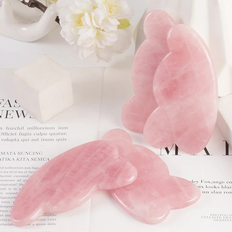 Rose Quartz Massage Jade Face Gua Sha Tool Health Care Natural Stone Beauty Product SPA Acupuncture Scraping Body Facial Healing