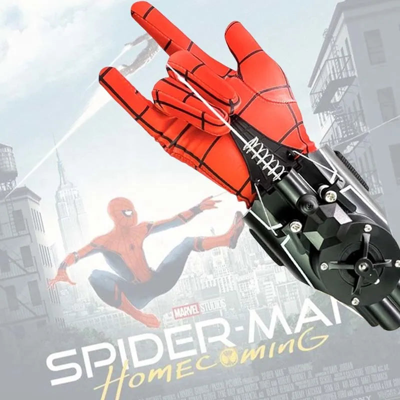 Spider Man Web Shooters ML Legends Spiderman Network Electric Launcher Gloves Toys Manga Figurine Cosplay Props Gift for Kids