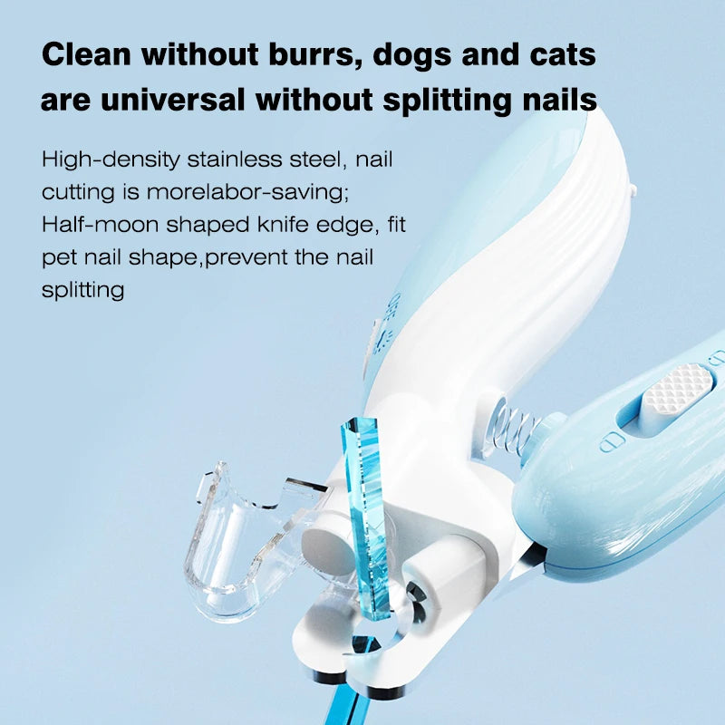 Professional Pet Nail Clippers with Led Light Animals Paw Nail Trimmer Dogs Cats Nail Clippers for Pet Grooming Claw Scissors