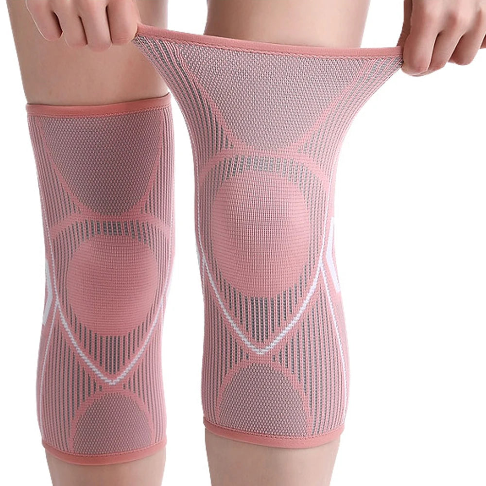 1Pair Sports Knitted Knee Compression Sleeves Leg Support Cover for Men Women Cycling Basketball Football Volleyball Tennis Yoga