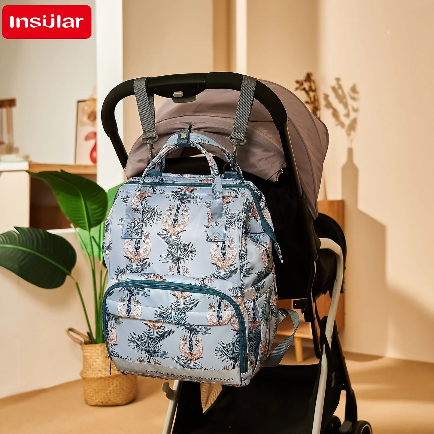 Diaper Bag Backpack Baby Essentials Travel Tote Multifunction Waterproof with Changing Station Pad Stroller Straps Big for Mommy