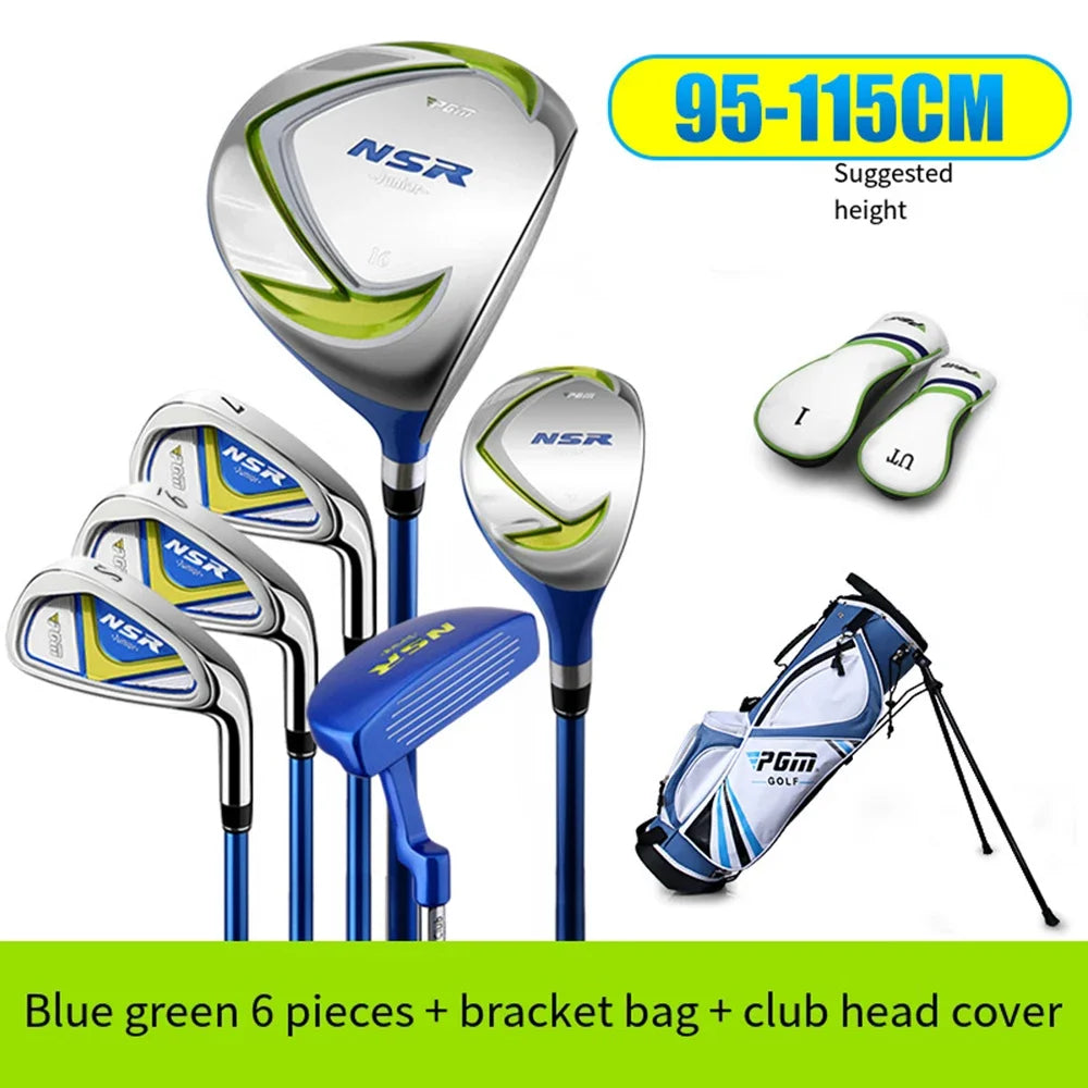 PGM Boys Girls Golf Clubs Set JRTG006,95-155cm Right Hand Kids Practice Pole,Beginner's Lightweight Golf Training Club with Bag