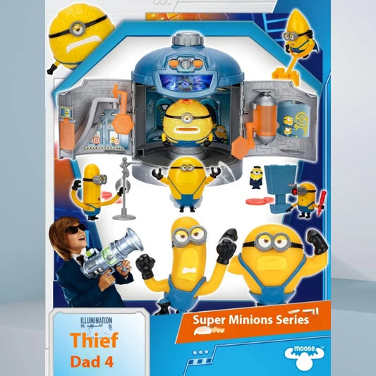Genuine Minions Mini Launcher Cool Muscle Group Toy Mini Fun Fart Gun Children'S Holiday Gift Indoor And Outdoor Toys