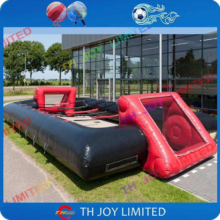 12 persons new baby foot humain field 12*6m Inflatable Human Foosball inflatable football pitch inflatable soccer field