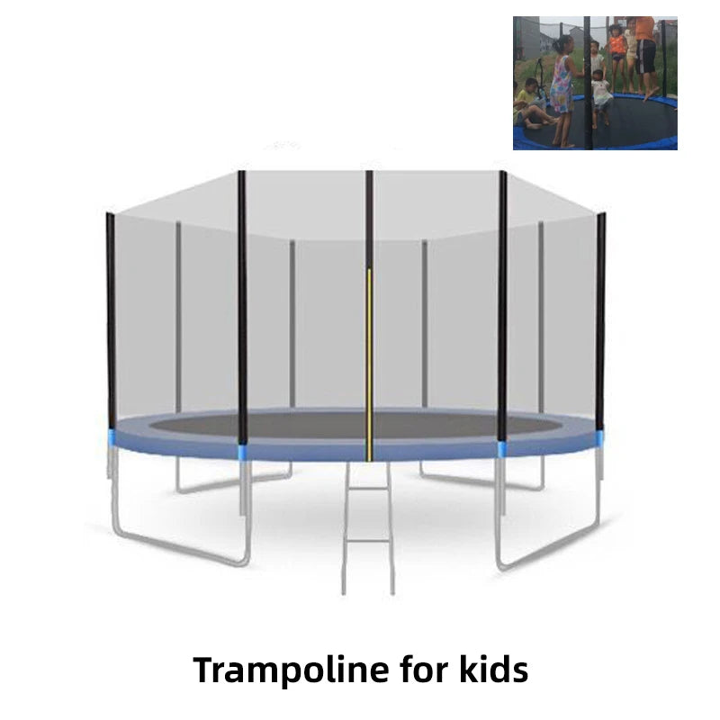 1.83-4.28m Trampoline Home Children's Indoor Commercial Jumping Bed Outdoor Round With Net Kindergarten Outdoor Adult