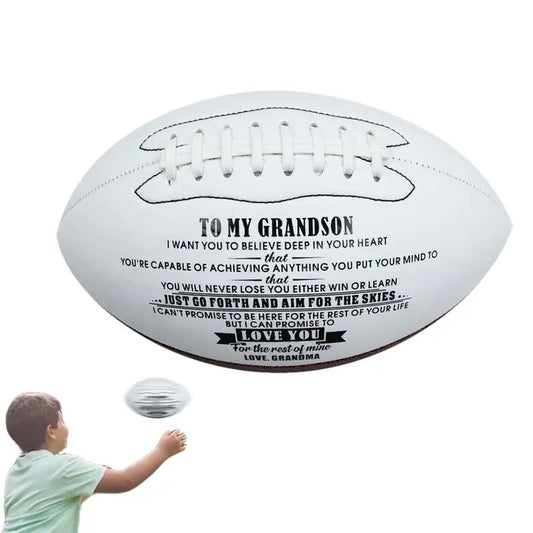 Footballs For Kids American Synthetic Leather Vintage Sports Junior Football Balls With Inspiring Messages For Son Kids And