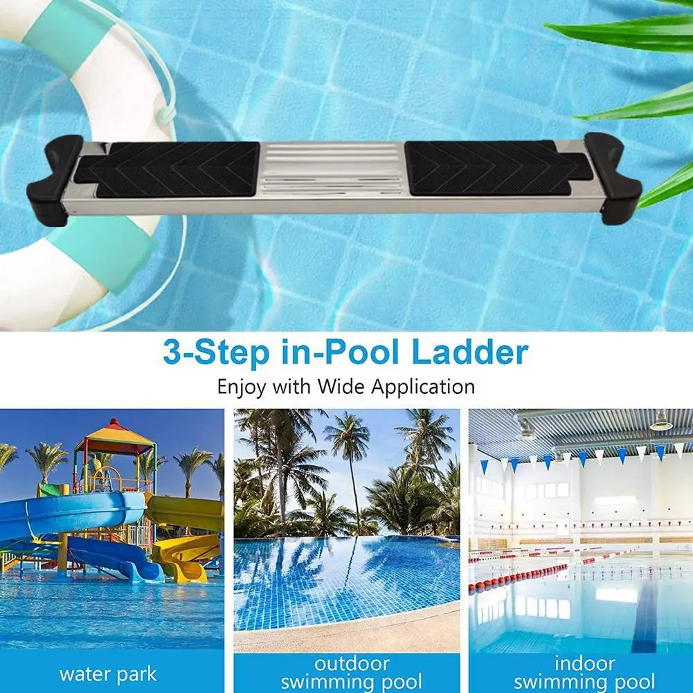 Swimming Pool Escalator Accessories Escalator Pedal Stainless Pad Pedal With Underwater Thickened Steel Ladder Rubber Anti V1L2