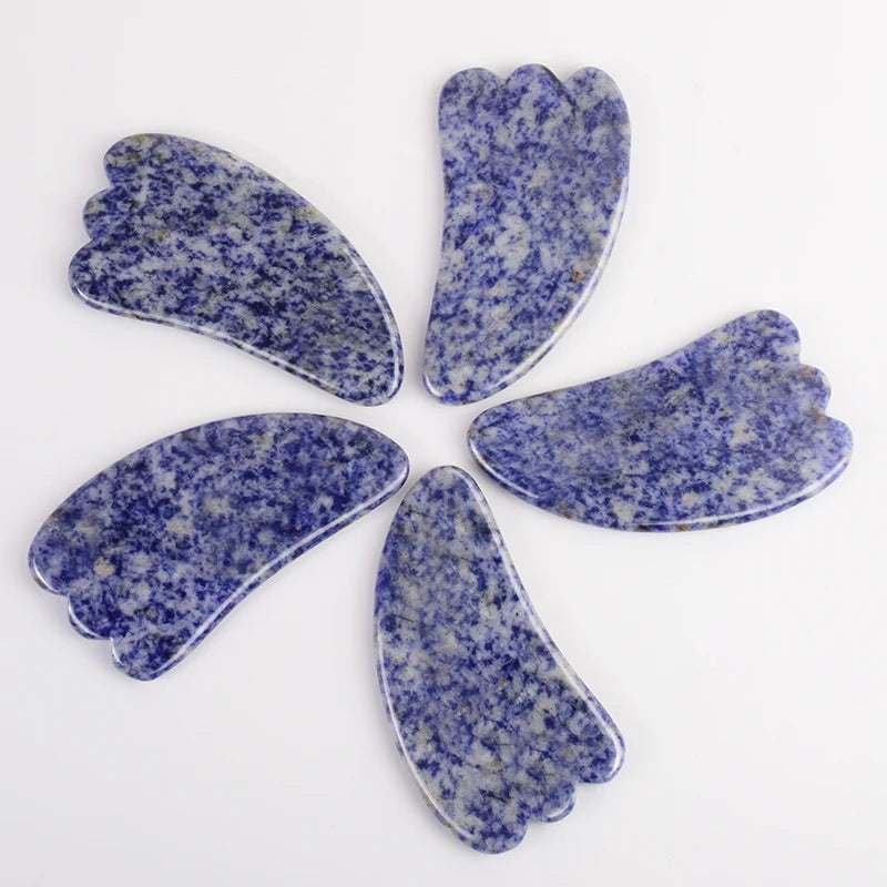 Wing Shape Sodalite Gua Sha Tool Health Care Natural Stone