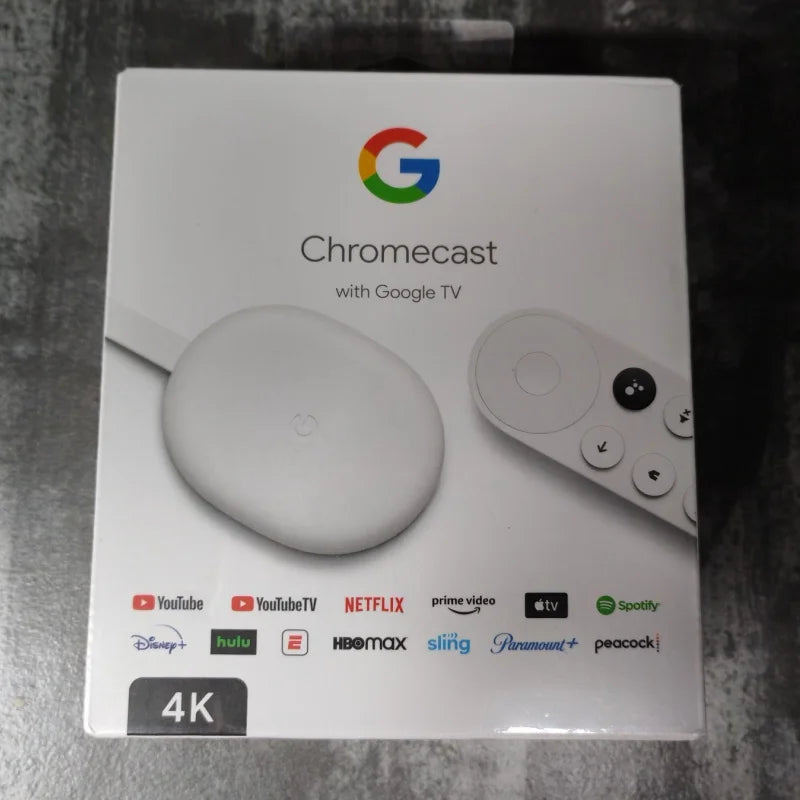 New Google Chromecast 4K  With Google TV 4th Android 10 HDR10 Netflix Certified Dolby Vision Atmos Up to 4K HDR 60 FPS