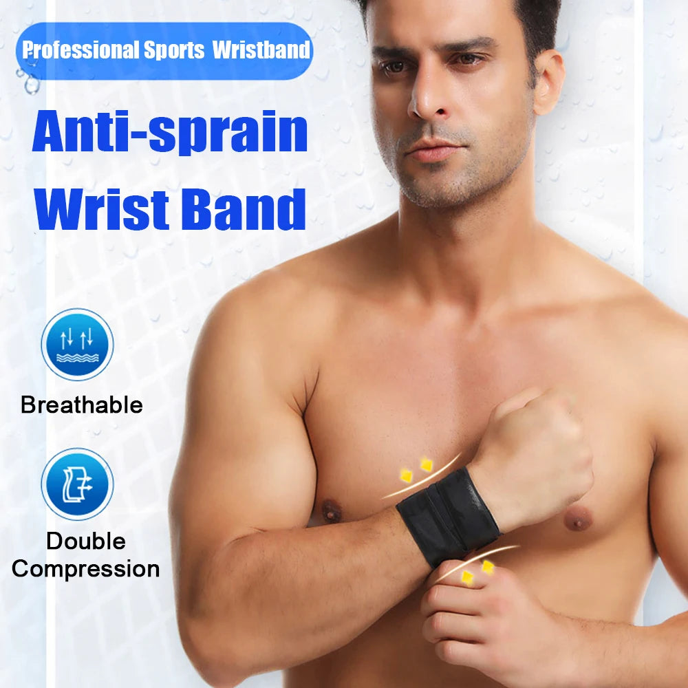 Professional Sports Compression Wrist Brace Thin Breathable Adjustable Hand Wrap Support Gym Wristband for Basketball Badminton