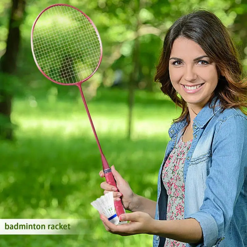 Badminton Rackets Set Badminton Rackets With Sweat Absorbency Badminton Racquet Not Easy To Break For Practise Leisure Play