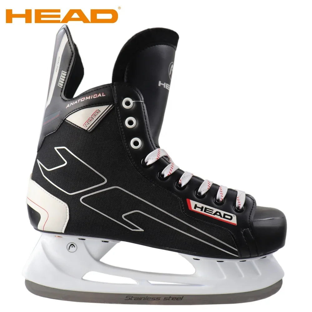Inline Ice Hockey Skates Adults Black PVC Cotton Fabric