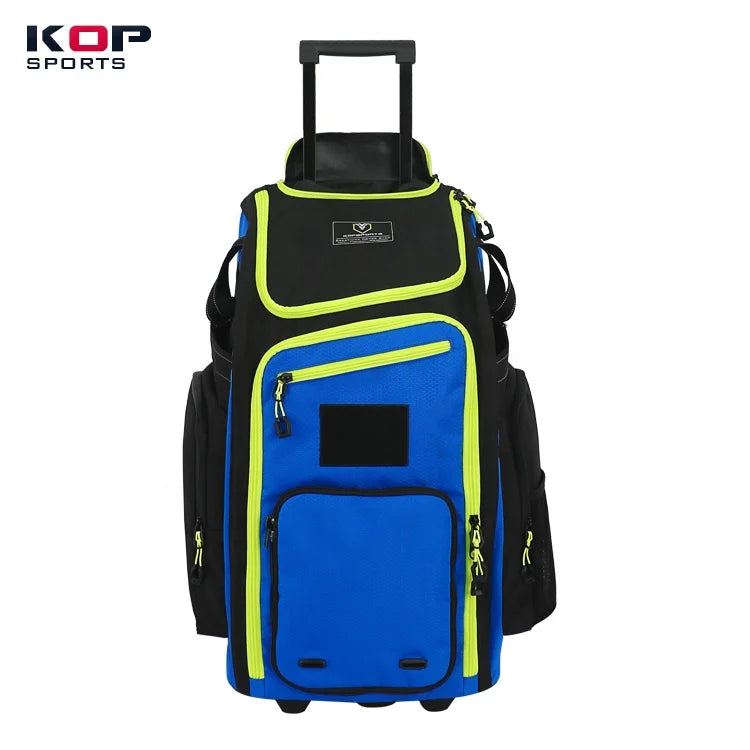 Custom Waterproof Cricket Bag With Trolley Wheels Shoe Compartment