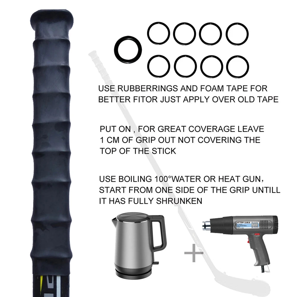Ice Hockey Grip Tape Hockey Stick Grip Heat Shrinkable Sleeve Hockey Stick Tape Hockey Gear Accessories