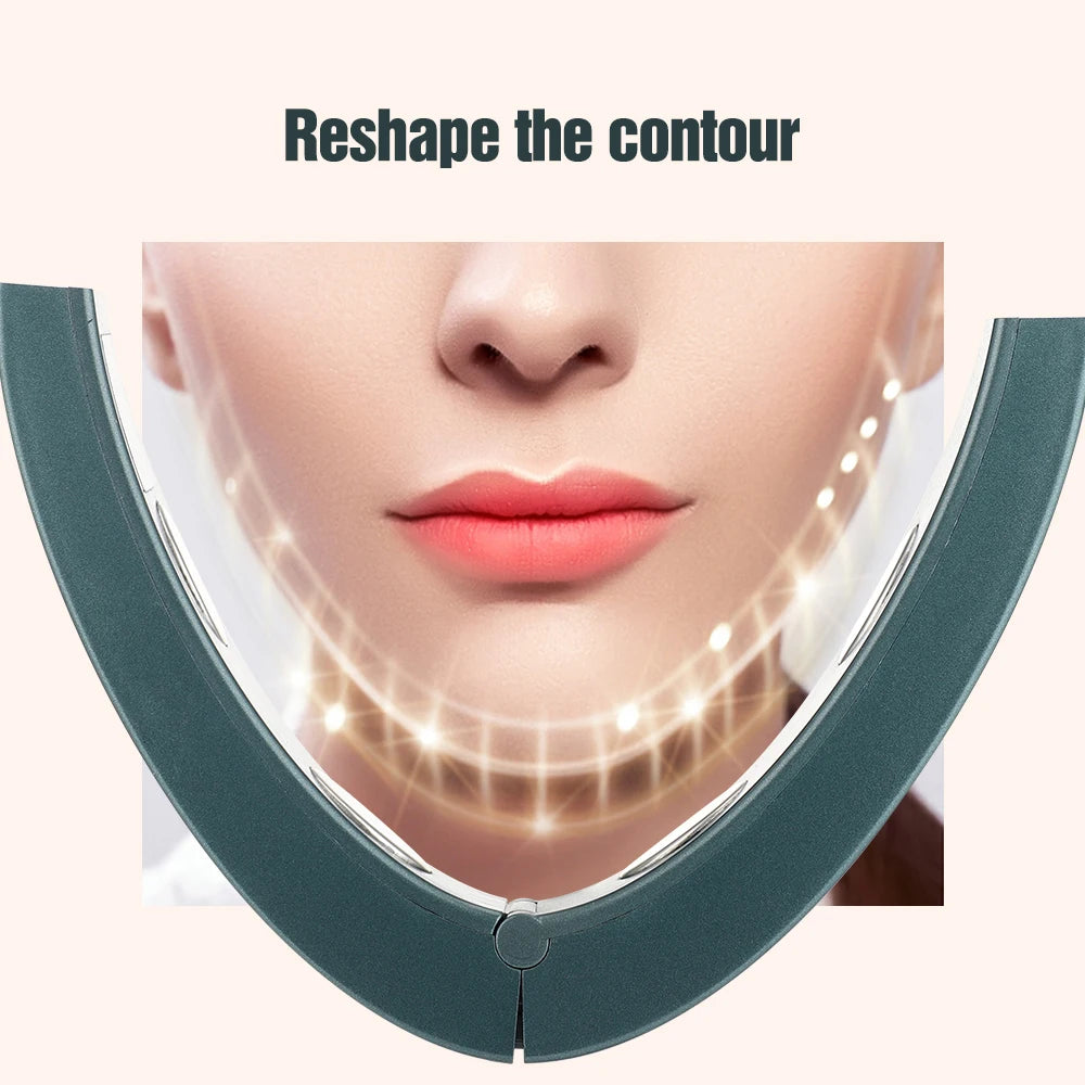 Electric V-Face Shaping Massager Lifting Neck Anti-Wrinkle Heated Double Chin Shaping Beauty Instrument With Remote Control