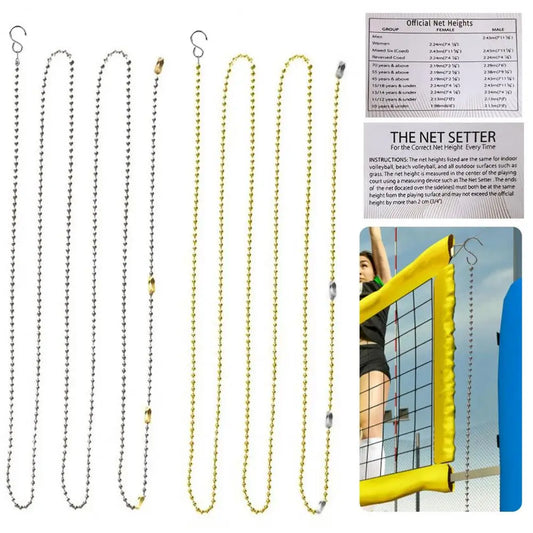 Net Height Chains 2Pcs Sturdy Easy to Use Non-corrosive  Volleyball Net Setter Chains Sports Accessory