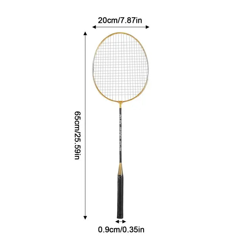 Badminton Racquet Badminton Set For Adults 2pcs Lightweight Badminton Equipment With Sweat Absorbent Grip Ideal For Sports