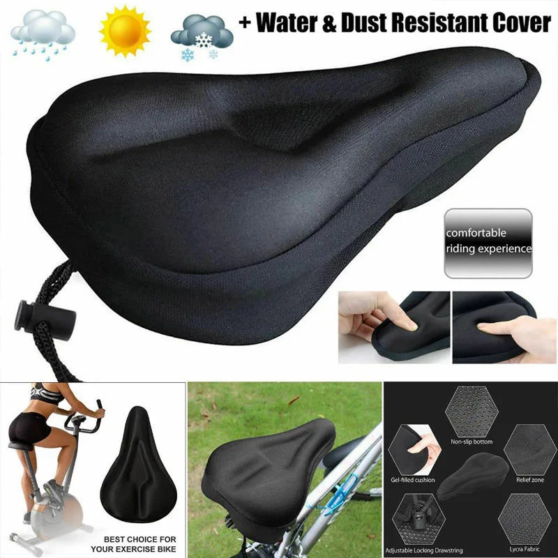 Bicycle Seat Breathable Bicycle Saddle Seat Soft Thickened Mountain Bike Bicycle Seat Cushion Cycling Gel Pad Cushion Cover