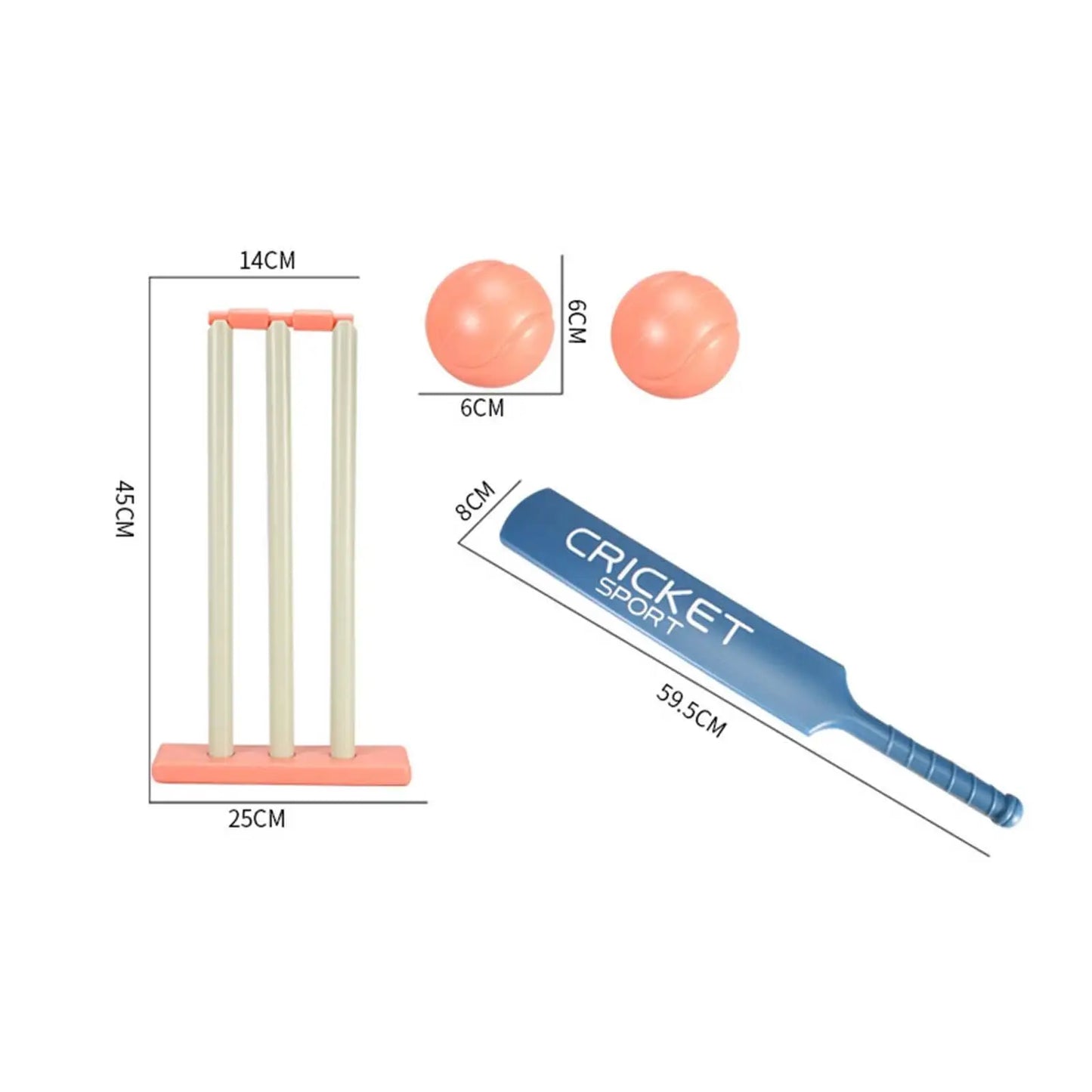 Children Cricket Set Outdoor Sports Game Stumps with Stand Beach Cricket 2 Balls Garden Cricket Set for Outdoor Yard Backyard