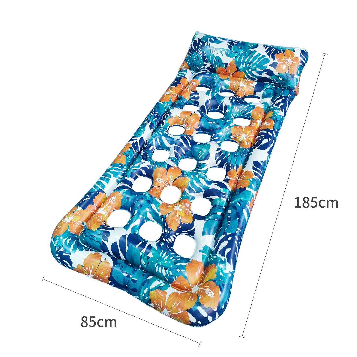 Floating Row Air Mattress Inflatable Water Sleeping Bed Foldable Swimming Air Mattress Water Sport Lounger Chair Pool Accessorie