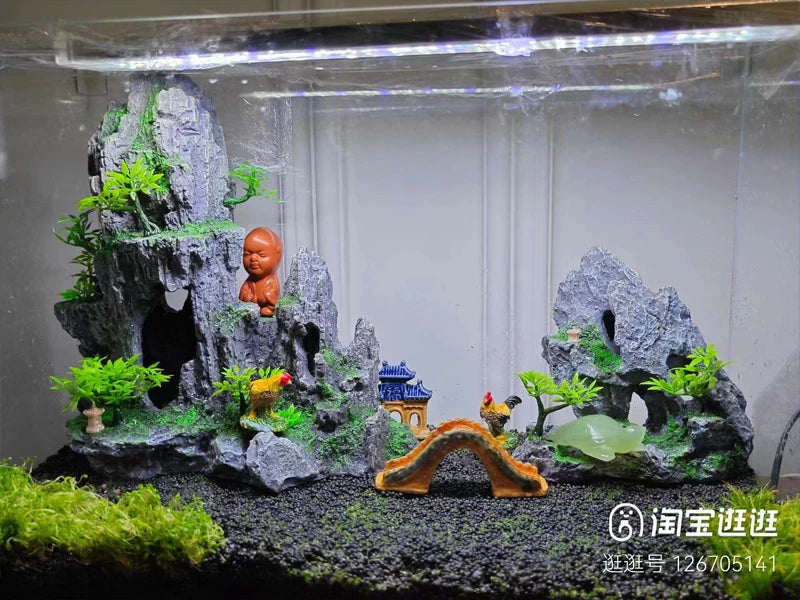 Plant rockery multi-style aquarium decorations, fish tank decoration and landscaping, decorative aquarium accessories