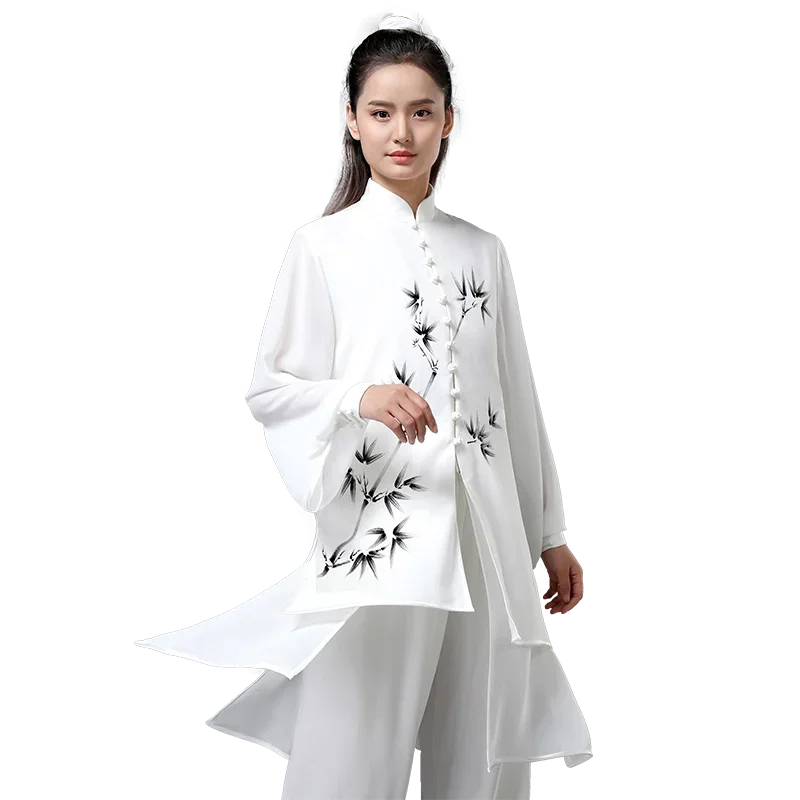 Tai Chi Clothes Women Wushu Clothes Kung Fu competition clothes Martial Art Uniform wrinkle free Hand Painted 2022 white black