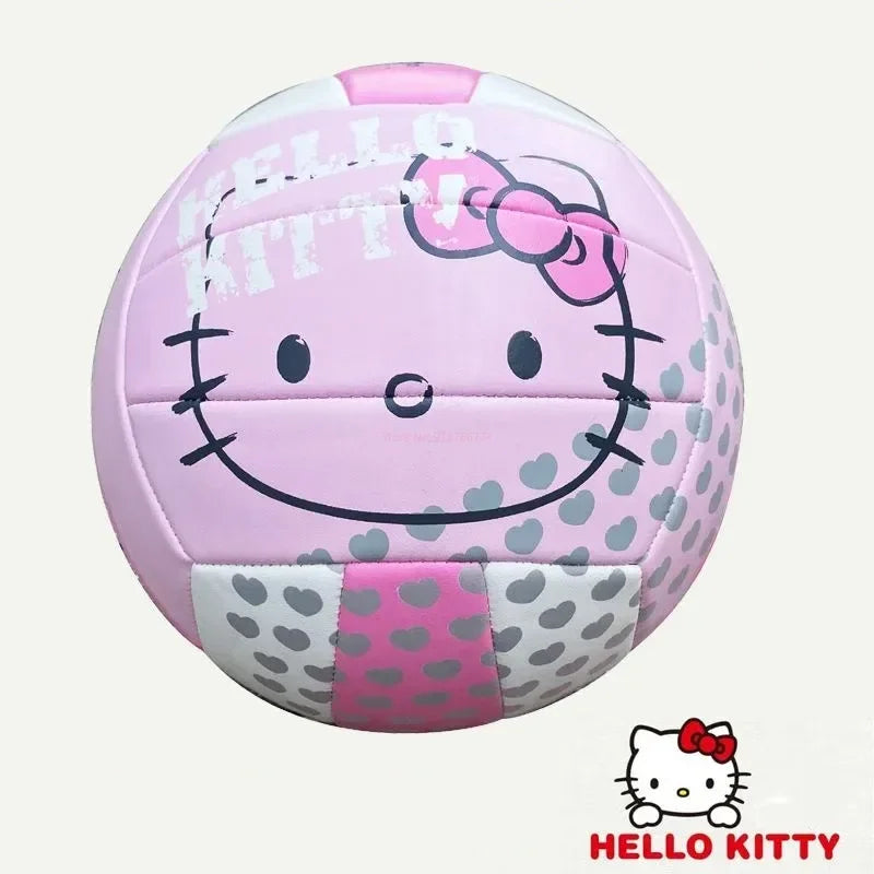 Hello Kitty Pu Machine Sewn Volleyball Beautiful Size 5 Match Training Volleyball Outdoor Sport For Girls Birthday Gift