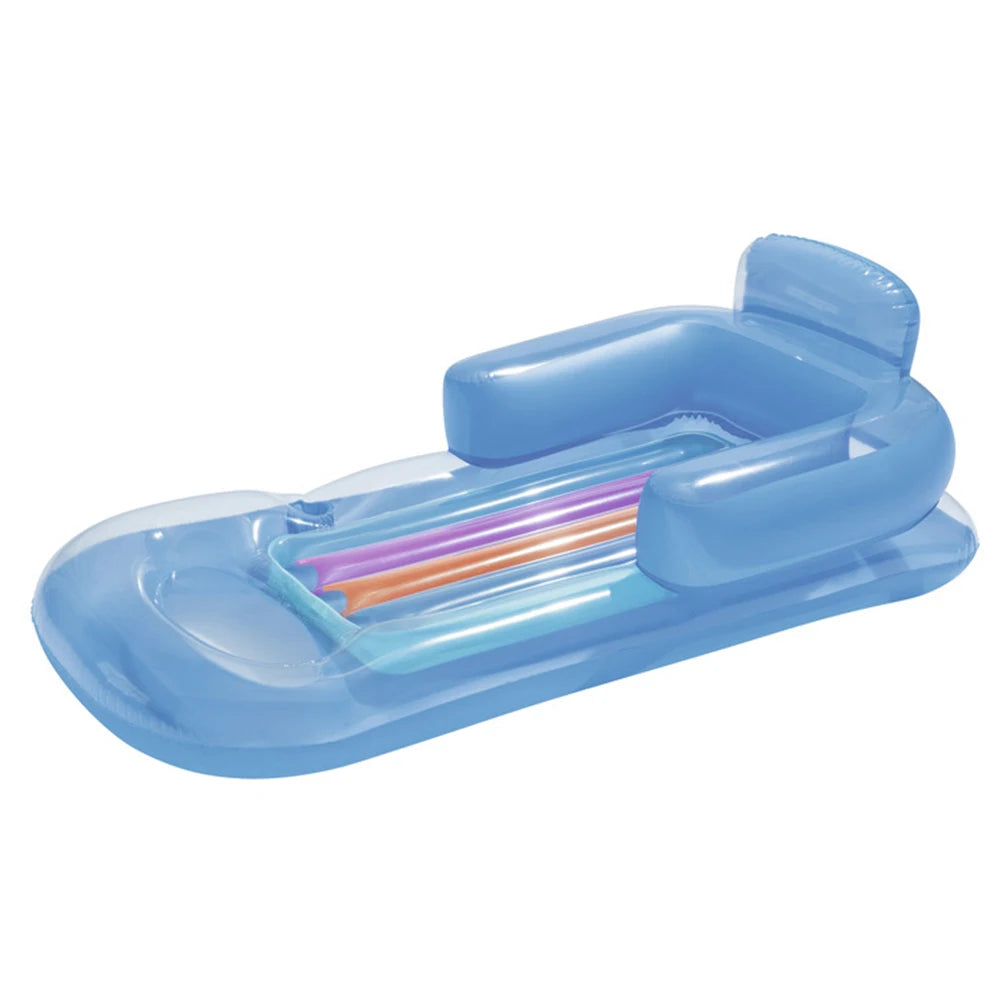 Swim Ring Water Air Mattresses With Handrail Summer Water Hammock Cup Hole Backrest Environmentally for Summer Beach Accessories
