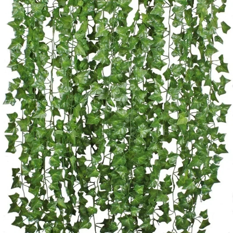 1Pcs 210Cm Green Silk Artificial Hanging Christmas Garland Plants Vine Leaves Diy Home Wedding Party Bathroom Garden Decoration