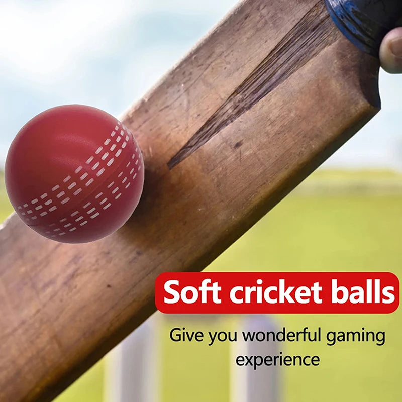 1PC 6.3CM Bounce Durable Playing Training Practice Attractive Traditional Seams All Age Players Cricket Ball Funny Soft PU