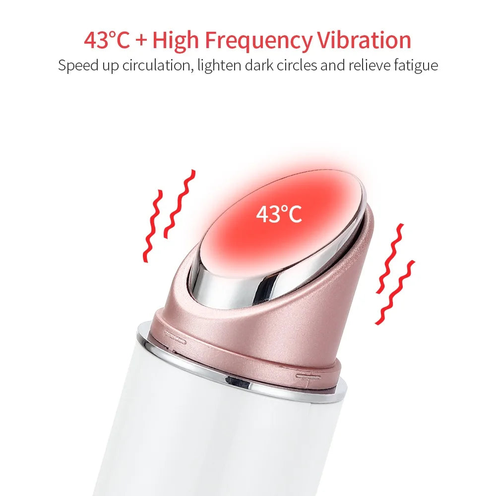 LED Photon Therapy High Vibration Eye Massage Instrument  EMS Heating Massage Skin Beauty Lifting Anti-Wrinkle Face Eye Massager