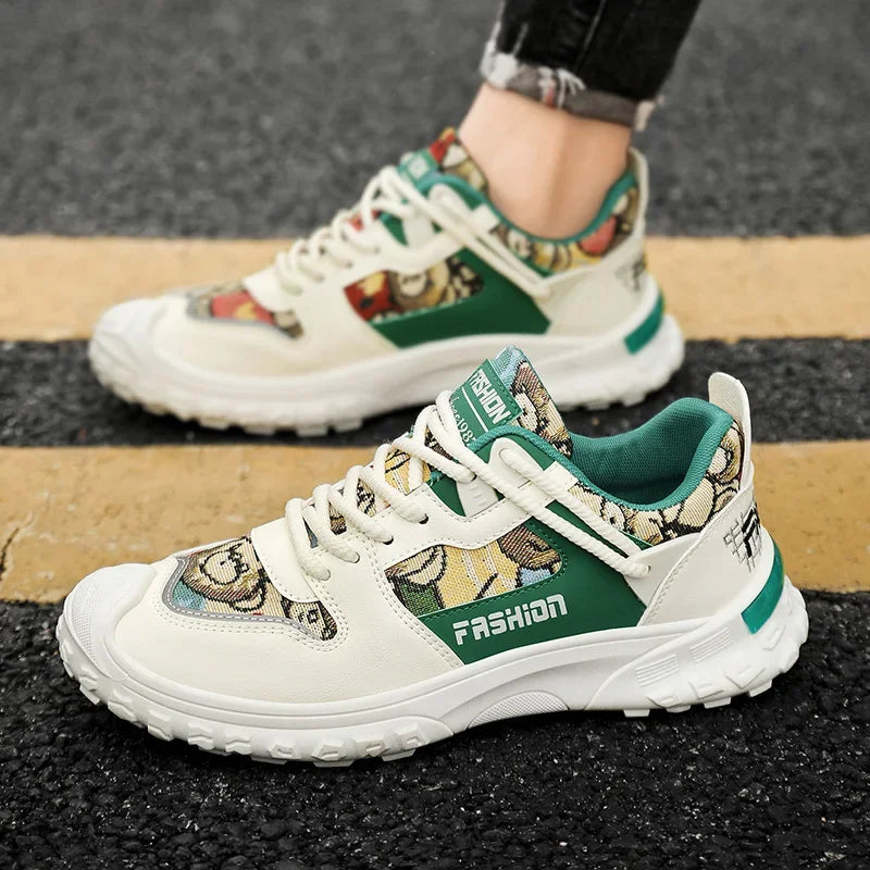 Autumn Men Casual Cricket Shoes 2024 Fashion Trend Sneakers Walking Skateboard For Boys Youth Retro Style Board Shoes