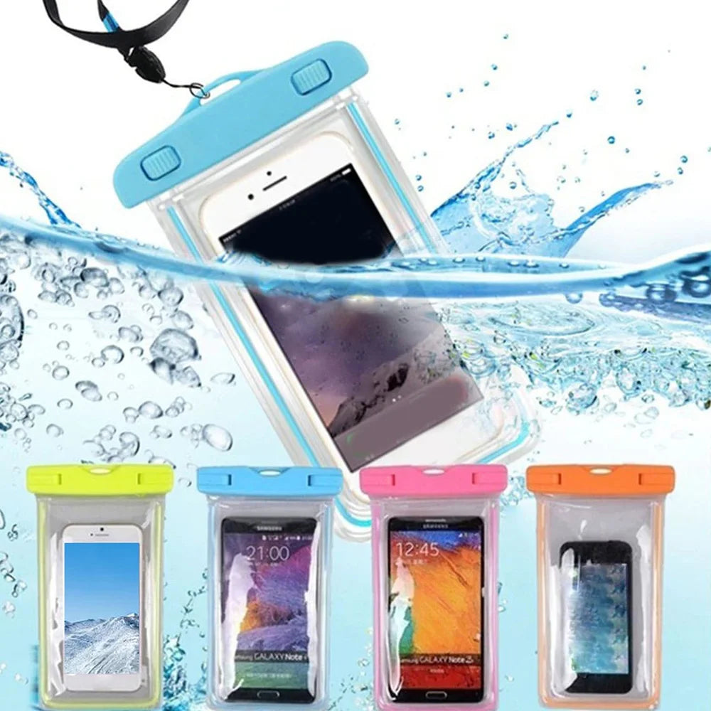 4-6.5 Inch Summer Luminous Waterproof Pouch For Cell Phone Swimming Surfing Gadget Beach Dry Bag Phone Case Cover Camping Holder