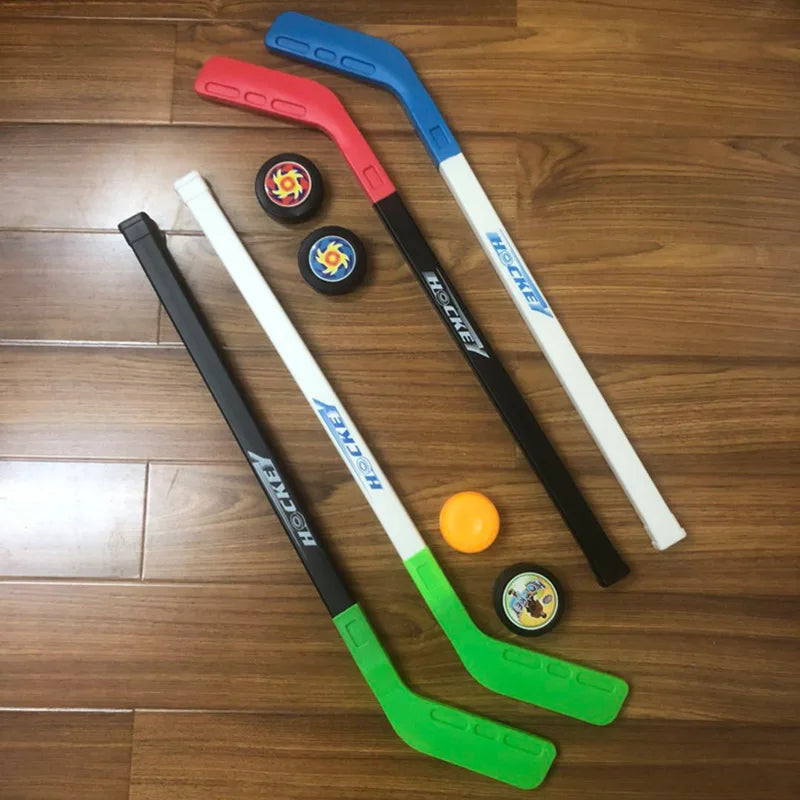 Ice Hockey Stick 4pcs/set Kids Children Winter Ice Hockey Stick Training Tools 2xSticks 2xBalls Winter Sports Toy Fits