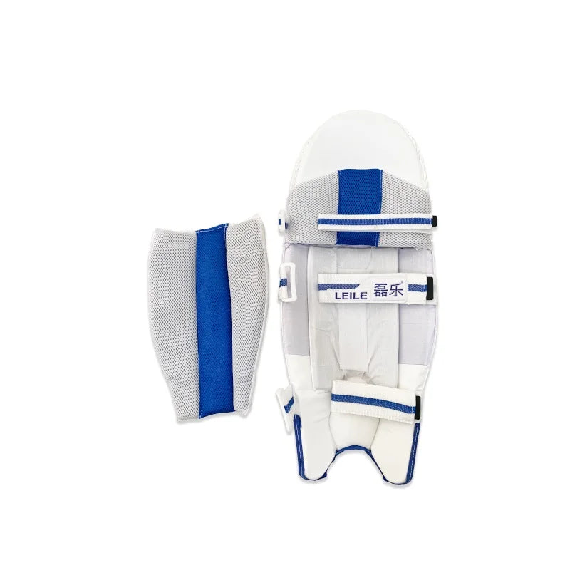 Cricket Pads Batting Protective Gear Young Student White Portable Breathable Detachable Knee Protection Leg Protection Supplies