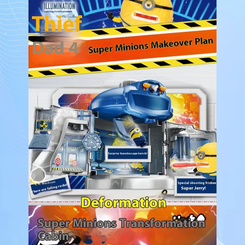 Genuine Minions Mini Launcher Cool Muscle Group Toy Mini Fun Fart Gun Children'S Holiday Gift Indoor And Outdoor Toys