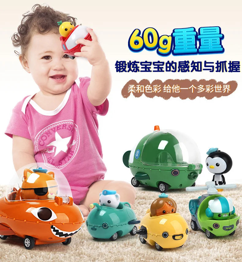 original octonauts GUP Vehicles PullBack Car Action Figures Figurines Kwazii  Barnacles  Shellington Peso Kids Toy Gift
