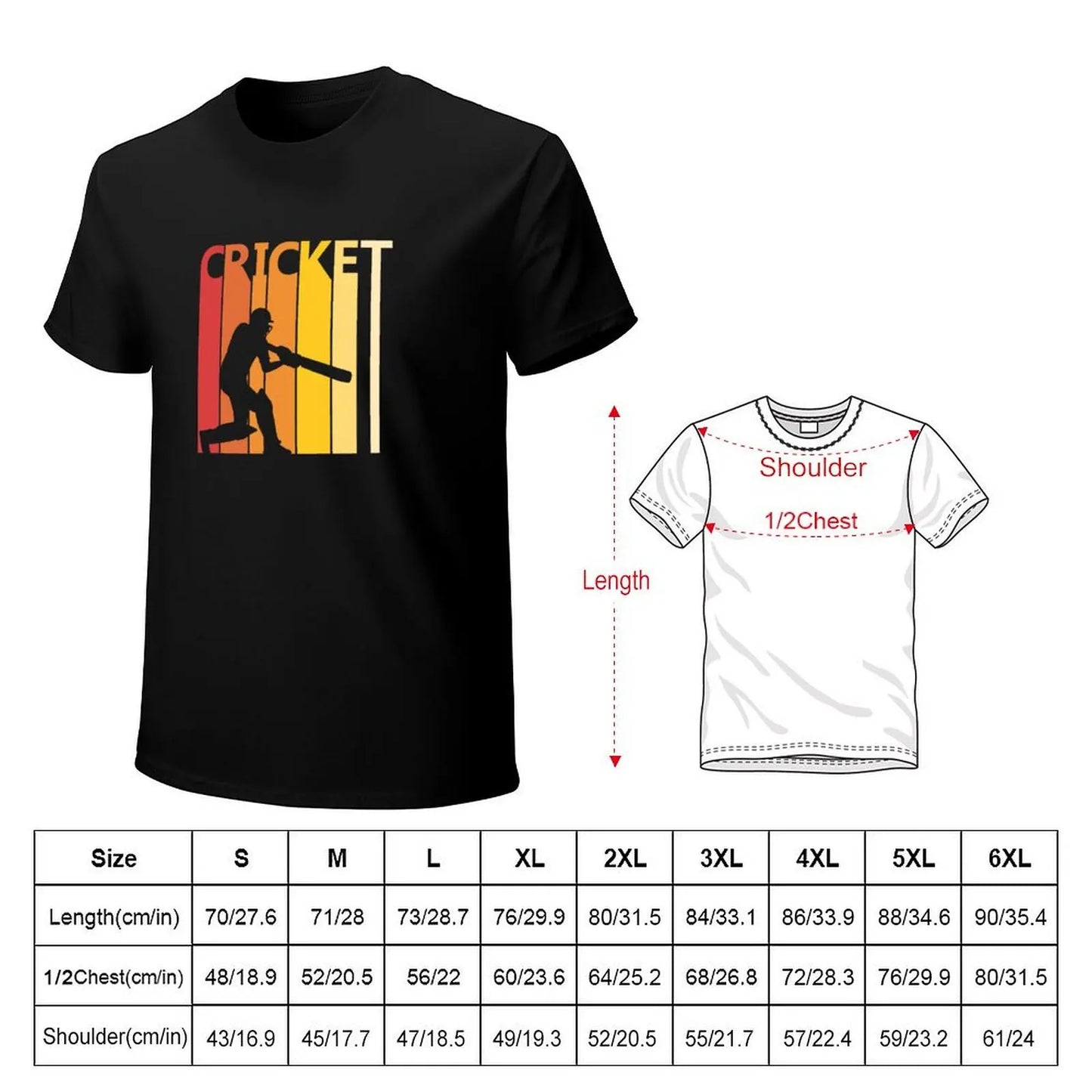 Vintage Retro Cricket T-Shirt sweat cute tops summer clothes cute clothes mens graphic t-shirts funny