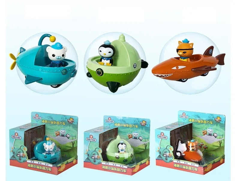 original octonauts GUP Vehicles PullBack Car Action Figures Figurines Kwazii  Barnacles  Shellington Peso Kids Toy Gift
