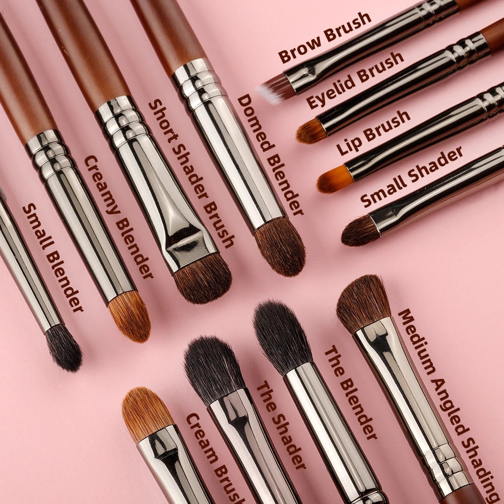 OVW 9/12pcs Panceau Maquillage Eye Natural Hair Makeup Brushes Set Kit Cosmetic Make Up Beauty Tool Crease Brush Eyeliner Brow