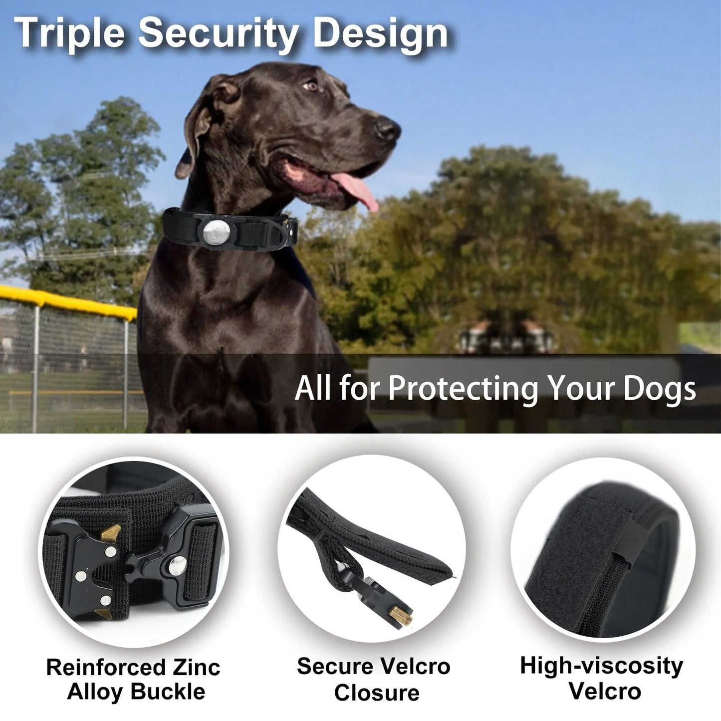 Tactical AirTag Dog Collar