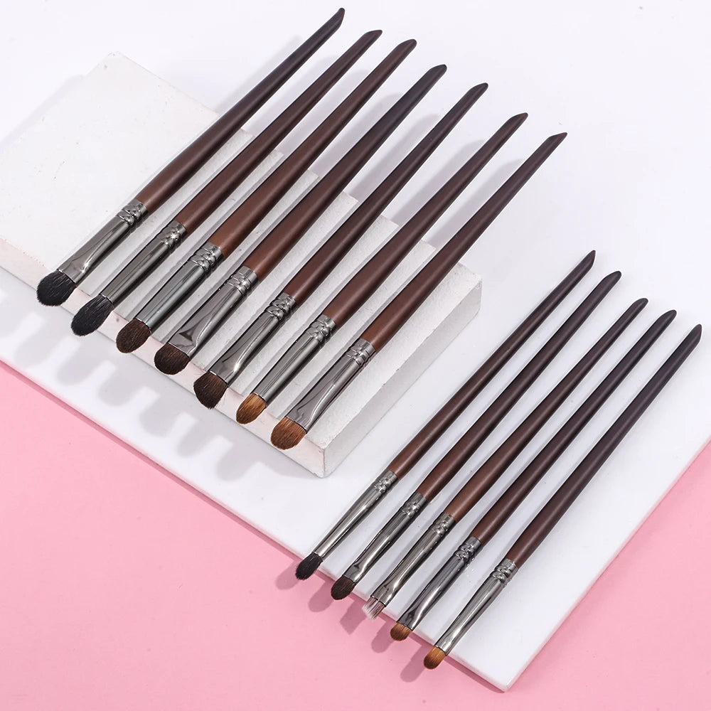 OVW 9/12pcs Panceau Maquillage Eye Natural Hair Makeup Brushes Set Kit Cosmetic Make Up Beauty Tool Crease Brush Eyeliner Brow