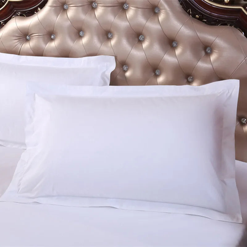 1pc Pillow Cover Hotel Bedding Thickened Encrypted Pure White Pillowcase