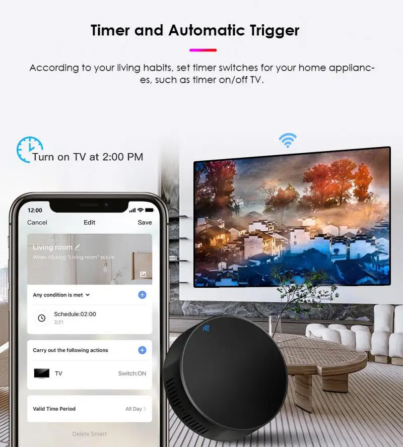 Tuya IR Remote Control Smart WiFi Universal Infrared Tuya Smart Home Controller For TV DVD AUD AC Works With Alexa Google Home