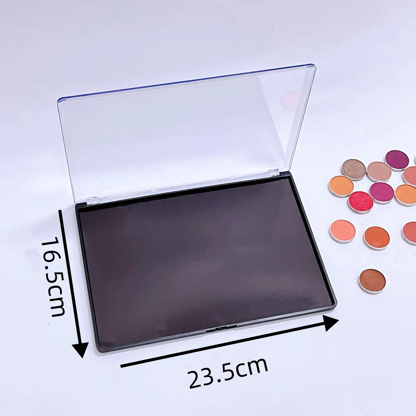 XL Large Empty Magnetic Plastic Eyeshadow Palette Makeup Storage Box Clear Lid