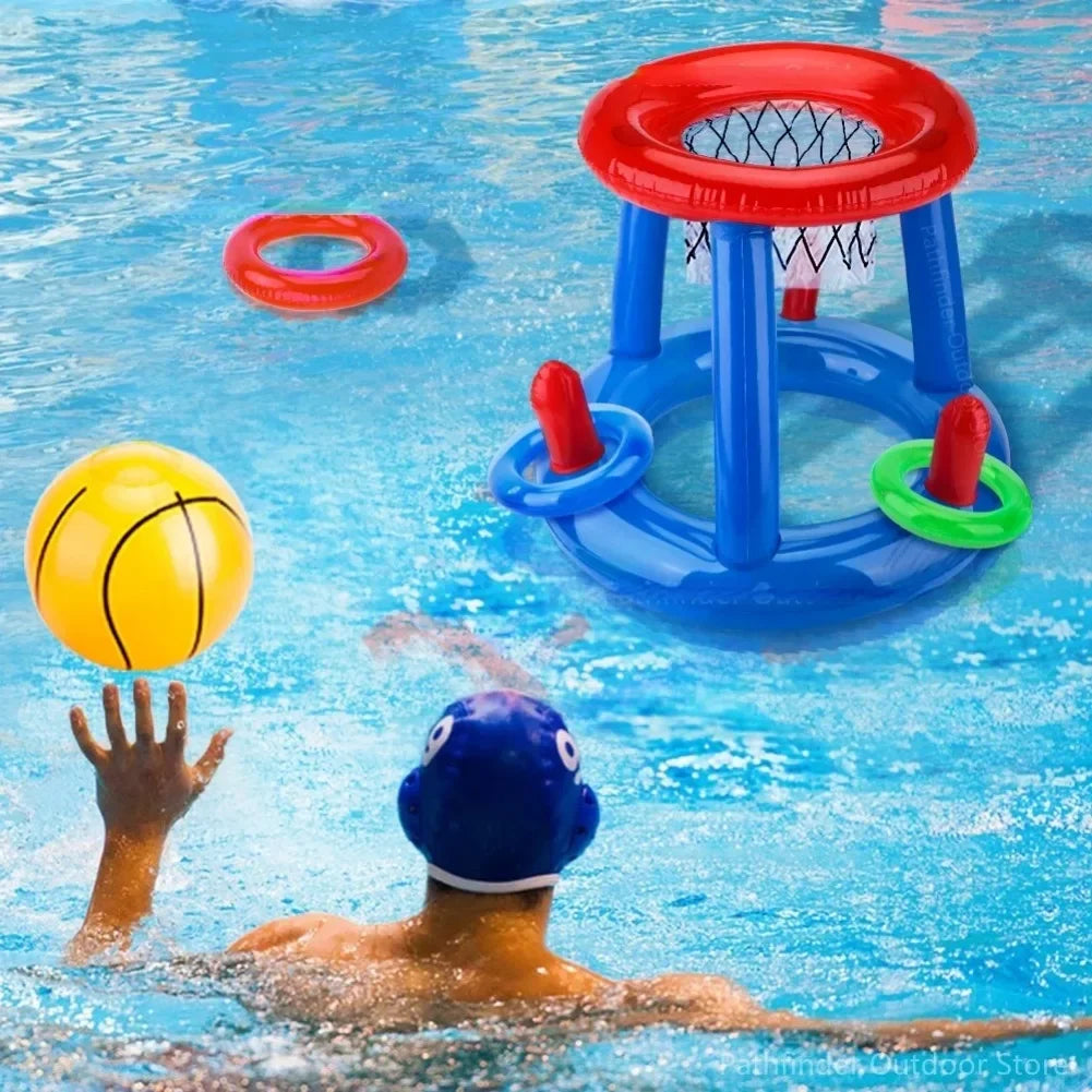 Swimming Pool Beach Inflatable Ring Throwing Ferrule Game Set Floating Pool Toys Beach Fun Summer Water Sports Party accessories