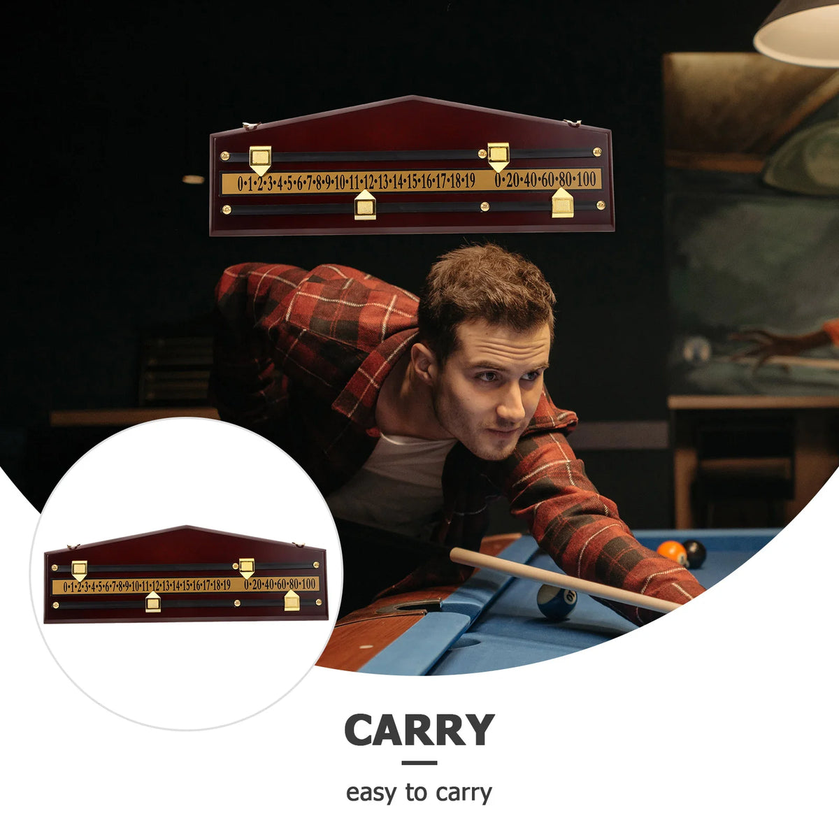 Billiards Scoreboard Wall-mounted Reusable Snooker Scorekeepers Table Supplies Accessories Portable Football